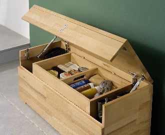 Garderobe Vido Truhe Kernbuche vollmassiv