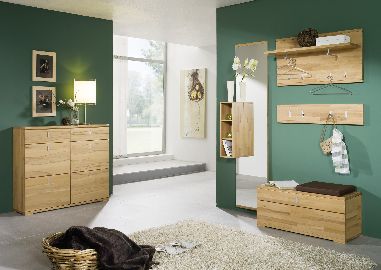 Diele Vido Sideboard Bank Paneel Spiegel Kernbuche vollmassiv